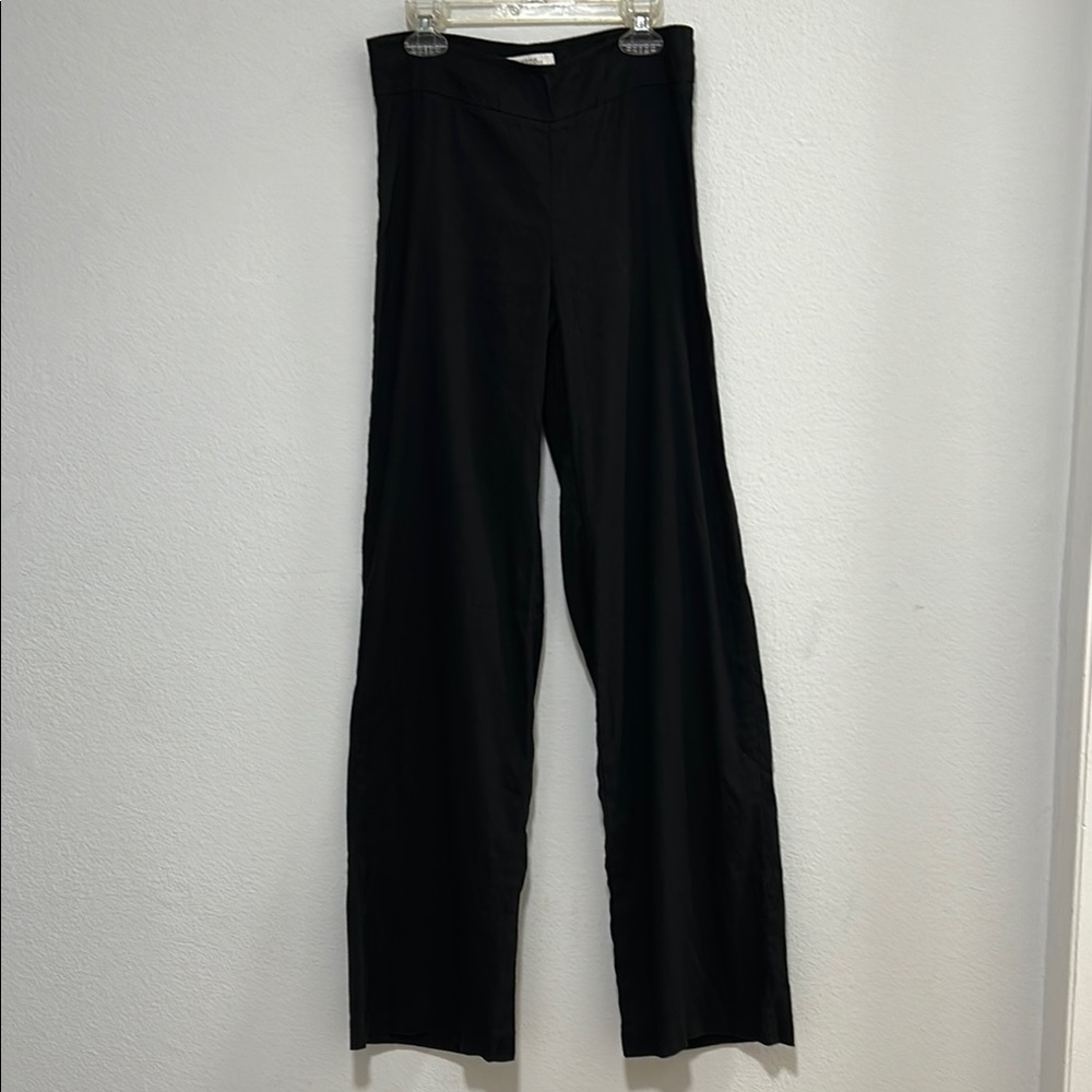 Avenue Montaigne Black Flavia Linen Stretch Women's Pants Size 0